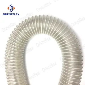 Tubo de aire ignífugo precio asequible manguera flexible en espiral de PVC de 12 pulgadas 1,5 "para ventilador