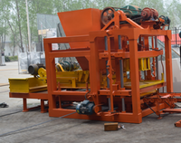 Machine de fabrication de blocs pressés pour la production de blocs de ciment et de briques d'argile, à moteur essence, de Chine, avec moule à briques