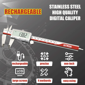 Calibrador Digital Recargable <span class=keywords><strong>de</strong></span> 150 mm, 200 mm, 300 mm con Pantalla LCD, Calibrador Metálico, Herramienta <span class=keywords><strong>de</strong></span> Medición - Product Image 6