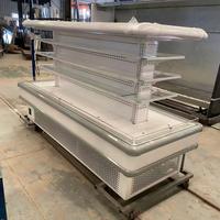 Lemari Pendingin Display Komersial Tipe Island, Showcase Multi-deck Terbuka Kustom, Bahan Stainless Steel 304 untuk Buah di Supermarket
