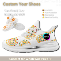 Chaussures de sport pour hommes avec design de lettrage personnalisé et doublure en maille souple pour la course, le fitness et la marche décontractée, commande en gros