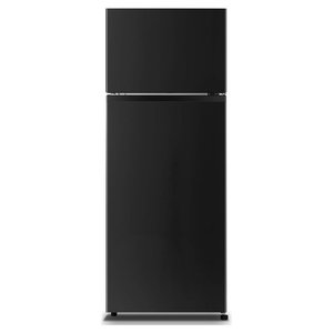 <b>Top</b>-Freezer Refrigerator Double Door 55x54.2x143.4cm Static Cooling 41L <b>Net</b> Freezer Capacity Black Class E - Product Image 1