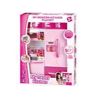 Ensemble de cuisine miniature en plastique pour filles, jeu de simulation de cuisine avec lumière et musique, jeu de rôle pour enfants, cadeau
