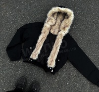 Manteau coréen en coton véritable fausse fourrure avec fermeture éclair surdimensionnée rembourré chaud sweat à capuche pilote hiver blouson bombardier personnalisé Homme pour hommes