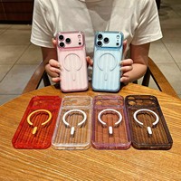 Coque magnétique irisée dégradée laser pour iPhone 18 17 Pro Max 14 15 16 Plus 12 13 11 Pro, design Aurora Bagage