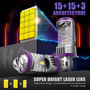 หลอดไฟหน้ารถยนต์ H4 ไฟสูง-ต่ำ แบบ LED กำลังสูง 100W 20000LM สว่างพิเศษ พร้อมเลนส์โปรเจคเตอร์ - Product Image 2