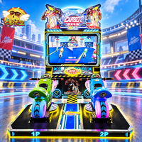 Machine d'arcade de course de motos pour deux joueurs avec écran de 47 pouces et simulateur de mouvement pour centres de divertissement familial et aires de jeux intérieures
