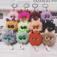 Mini porte-clés peluche chat, jouet en peluche, pendentif sac à dos, décoration, poupée en peluche Kawaii, porte-clés pompon, breloque de sac, bijou