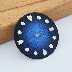 Accesorios de modificación, esfera ondulada personalizada de 28,6mm para reloj de buceo impermeable, esfera estéril luminosa súper Verde completa compatible con NH35 - Product Image 3