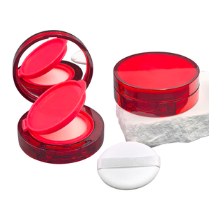 Boîte ronde transparente <span class=keywords><strong>rouge</strong></span> à coussin d'air de 15g, boîte d'emballage pour fond de teint crème bbcc avec <span class=keywords><strong>bouton</strong></span>, boîte en plastique - Product Image 6