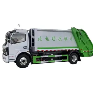 Dongfeng Pure Electric New Energy Vehicle 7cbm 10cbm Cubic Compression Garbage Truck