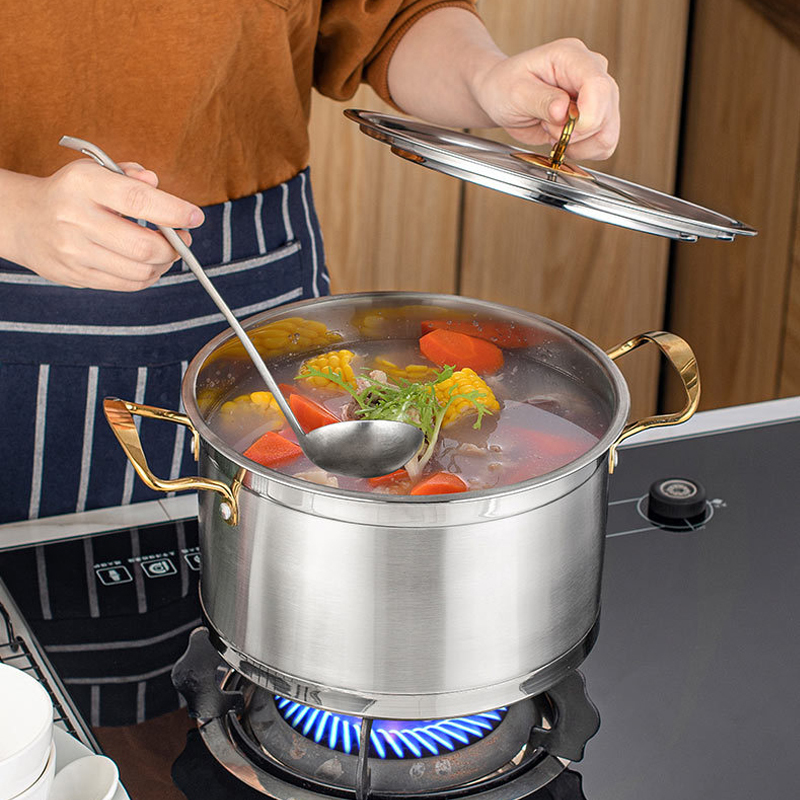 Nordic Style Five-Layer 3pcs Saucepan Milk Pots Kitchen Cooking Non Stick 304 Stainless Steel Pot Cookware Set High Quality · image 5
