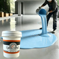 Peinture époxy bicomposante pour sols en sable coloré, résine époxy auto-nivelante, revêtement de sol en sable de quartz, résistant à l'usure, antidérapant