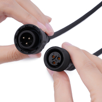 Câble tressé mâle-femelle XLR 4 broches 0,75 mm² pour bande LED RGB de longueur personnalisée, étanche IP67 avec gaine en PVC, pour haut-parleur/microphone 1080P