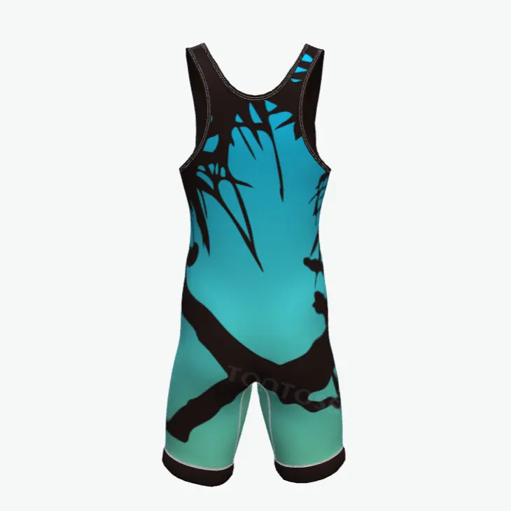 Sublimação wrestling camisa moda vintage wrestling singlet umidade-wicking roupas elásticas