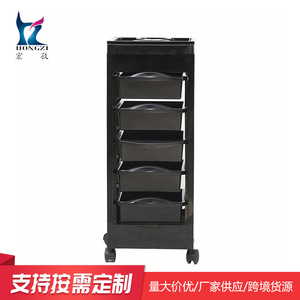 Chariot de Salon Hongzi Noir à 4 Roues, Chariot de Coiffure Commercial Durable - Product Image 5