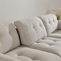 Style nordique minimaliste modulaire tufté tissu canapé chaise longue ensemble doux nuage éponge personnalisable taille salon chambre
