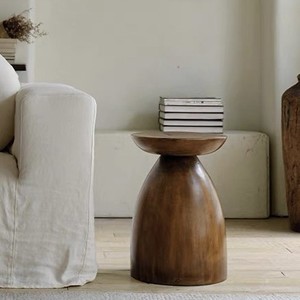Taburete bajo de madera maciza de estilo chino, mesita de noche tallada, mesa de centro, muelle, mesa auxiliar, taburete para el hogar, casa de familia, <span class=keywords><strong>Metal</strong></span> - Product Image 2