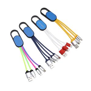 Cables de Carga USB Retráctiles 3 en 1 Personalizados al por Mayor, Cables de Carga USB Magnéticos Multifuncionales con Trenzado de Marca - Product Image 1