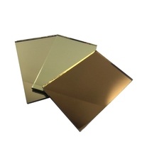 Miroir en verre de couleur moderne 3/4/5mm rose/noir/bleu/bronze/jaune plexiglas décoratif flotteur caisses en bois miroir en aluminium/
