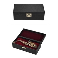 Mini saxophone alto en laiton, modèle de saxophone, instrument de musique de bureau exquis, décoration, ornements, cadeau musical avec boîte délicate
