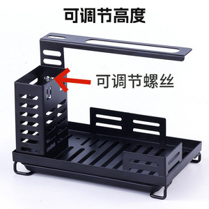 Égouttoir d'évier de cuisine sans perçage avec support pour éponge et brosse à vaisselle, égouttoir mural pour rangement de cuisine - Product Image 4