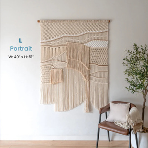 2025 grand macramé tenture murale Art textile abstrait pour Interio Fiber décor Extra Large macramé tête <span class=keywords><strong>de</strong></span> <span class=keywords><strong>lit</strong></span> au-dessus du <span class=keywords><strong>lit</strong></span> - Product Image 2