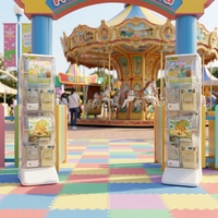 Distributeur automatique de capsules de jouets Niudele à double couche, blanc transparent, avec système de paiement par pièces, capacité de 100 à 300 pièces, garantie 1 an
