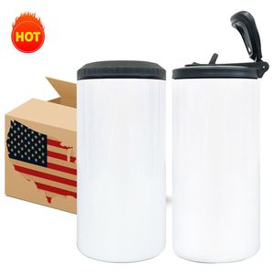 12Oz 4 in 1 Dual Lids Water Beer <b>Coffee</b> Blank Sublimation Can <b>Bottle</b> Cooler for Hot and Cold Drinks - Product Image 2
