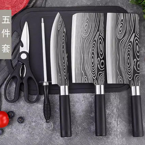 Juego de cuchillos de cocina de acero de Damasco, cuchillo de chef para el hogar, cuchillo para rebanar de acero inoxidable, cuchillo de carnicero, juego de cuchillos de cocina, Yangjiang - Product Image 1