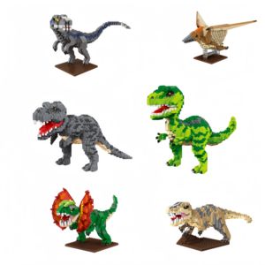 Blocs de construction sur le thème des animaux, modèles de dinosaures et autres jouets éducatifs, ornements à faire soi-même, assemblage unisexe, plastique ABS, cadeaux - Product Image 1