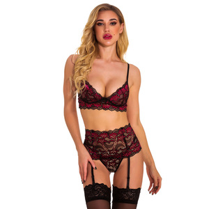 Transparante kanten kousenband sexy lingerie set sokken - Product Image 4