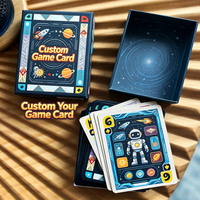 Jeu de cartes portable personnalisé pour couples avec boîte rigide et bordure dorée – Cadeau familial divertissant pour occasions romantiques