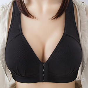 <span class=keywords><strong>Soutien</strong></span>-<span class=keywords><strong>gorge</strong></span> léger à maintien moyen, grande taille, une pièce, été, bonnet complet, bouton avant, confortable, respirant, fin, sans armatures - Product Image 3