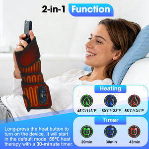 Wireless Heated Therapy Wrap 3-Level Temperature & <b>Timer</b> Adjustable 4000mAh Rechargeable for Wrist, Elbow & Knee Pain Relief - Product Image 5
