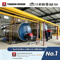 6 toneladas de vapor/hora a 15 bar de presión Caldera de vapor tipo tubo de fuego diésel/gas de doble quemador para la fabricación de papel Golfo