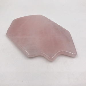Natural Quartzo Rosa Guasha Board Massageador Facial com Função Musical Plug-In Rosa Face Raspagem Ferramenta - Product Image 4