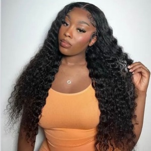Peluca de Cabello Humano con Encaje, Cabello Virgen Brasileño Sin Procesar al Por Mayor, Peluca de Cabello Humano Brasileño Barata con Ondas Profundas, Buena Calidad - Product Image 6