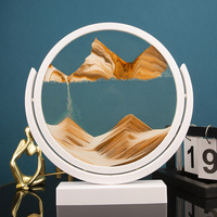 Lampe sablier 3D rotative JIN PENG à mouvement liquide avec LED pour la décoration de la maison, du bureau ou comme cadeau