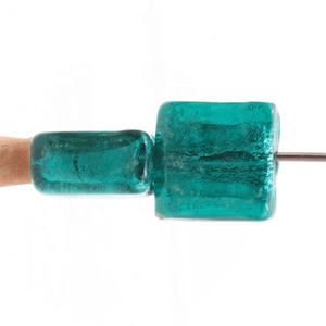 12mm Square Silver Foil <strong>Waist</strong> Beads <strong>Bracelet</strong> Necklace Loose Nature Crystal Lampwork Glass Beads for Jewelry Making - Product Image 4