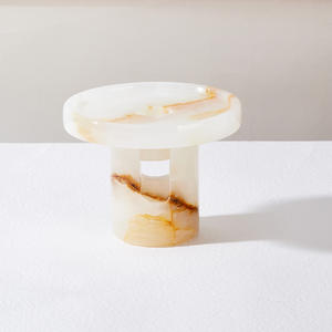 MAXER Bougie de style <span class=keywords><strong>nordique</strong></span> Ins Réchaud à huiles essentielles Réchaud d'aromathérapie en marbre Bougie en <span class=keywords><strong>pierre</strong></span> d'agate Coupe Décoration de la maison - Product Image 1