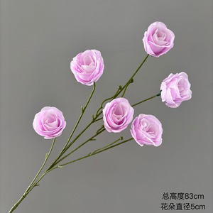 Bouquet de roses artificielles en soie, 6 pièces, décorations de table de mariage, décoration de la maison, accessoires d'extérieur - Product Image 4