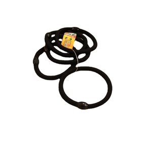 Coletero de felpa negro sin costuras, versión llamativa, para cola de caballo informal - Product Image 4