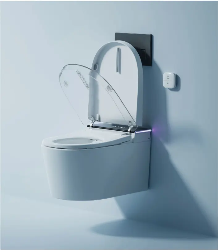 Intelligente Wandt oi lette im Wandt ank system Einteilige längliche intelligente Toilette