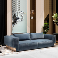 Sofá modular de cuero de microfibra de 2 plazas para sala de estar de lujo, muebles modernos para el hogar de fabricante OEM