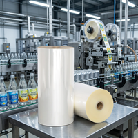 Rouleau de film rétractable en PVC haute clarté pour bouteilles de boissons, impression recto-verso, directement de l'usine