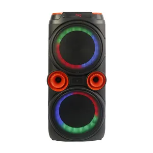 DJ Party box Double10 Inch Portable Rechargeable Bluetooth speaker with colorful light home theatre system