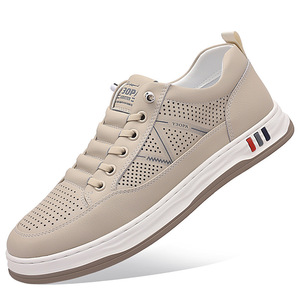 Zapatillas Deportivas de Piel Transpirable Blancas para Hombre, Casuales, de Tacón Bajo, con Suela de Goma y Entresuela de EVA, Origen Wenzhou, Zhejiang - Product Image 4