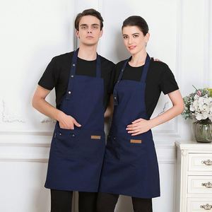 Custom Logo High Quality Adult Size Adjustable Fashion Cross Women Men Artist Hair Salon Barista Coffee Shop Bakery Work <b>Apron</b> - Product Image 2