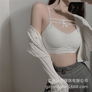 Sexy strapless camisole bra with padded bra straps, a seductive and alluring short style with a backless design, perfect for - Product Image 1